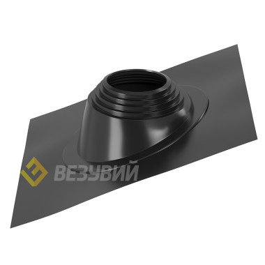Кровельный проход 'ВЕЗУВИЙ' № 5 (д.200-275мм, 470х470мм) угл, силикон, Черный